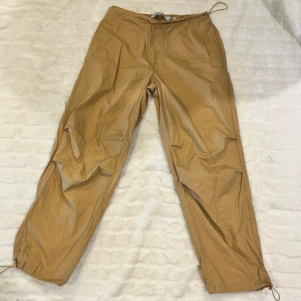 Tan parachute pants size M